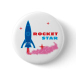 Rocket Star Pinback Button