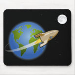 Rocket to the Moon Mousepad