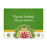 ROCKIN' FLOWER FABRIC INVITATION POSTCARDS