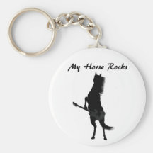Rockin' Horse Basic Button Keychain