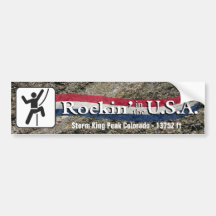 Rockin'. in the U.S.A. - Climber Bumper Sticker