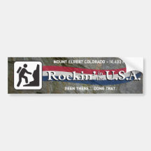 Rockin'. in the U.S.A. - Hiker Bumper Sticker
