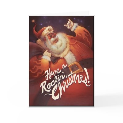 Rockin' Santa Claus Card by woodyrye