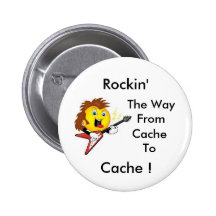 Rockin' The Way From Cache To Cache! GeoSwag Pin