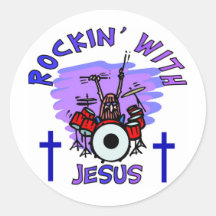 Rockin' With Jesus Christian Gift Sticker