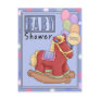 Rocking Horse 1 Baby Shower Postcard Invitation