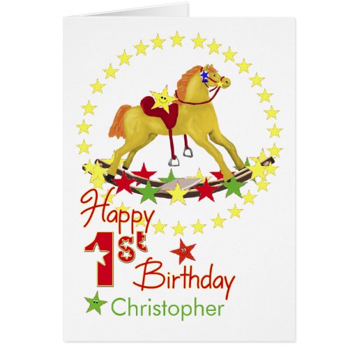 Rocking Horse 1st Birthday | Zazzle