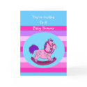 Rocking Horse Baby Shower Invitation cards