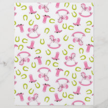 Rocking Horse Girl Dual-Sided Scrapbook Paper 5 Personalized Flyer