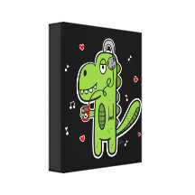 Rockosaur Dinosaur - Print on Canvas Gallery Wrap Canvas