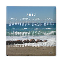 Rocks at the Beach; 2012 Calendar Refrigerator Magnet