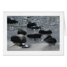 Rocks on the beach card