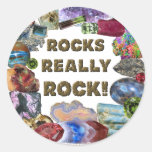 Rocks Really Rock Round Stickers