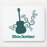 Rockstar Guitar Mousepad, Dark Teal