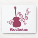 Rockstar Guitar Mousepad, Fuchsia
