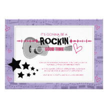 Rockstar Kids Birthday Party Invitations