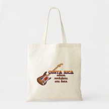 Rockstars are born in Costa Rica Tote Bags