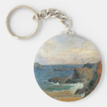 Rocky Coast, Gauguin, Vintage Post Impressionism Key Chain