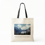 Rocky Mountain lake view, Glacier National Park, M Canvas Bags
