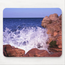Rocky Ocean Splash Mouse Pads