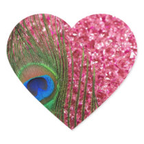 Rocky Pink Peacock Feather Stickers