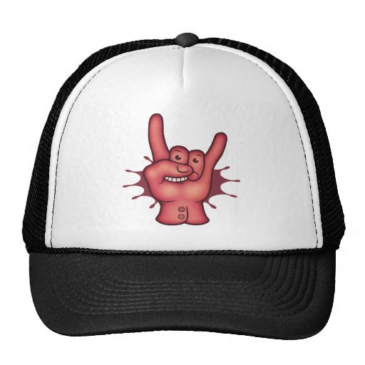 Rocky Rock Hand Trucker Hats