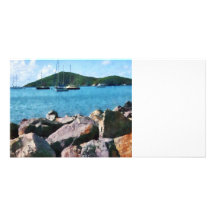 Rocky Shore St. Thomas Personalized Photo Card