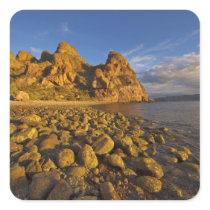 Rocky shoreline on Isla Carmen in the Gulf of