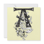 Rococo Monogram Letter ! invitations