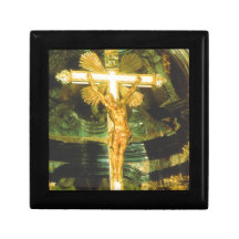 Rococo style crucifix in a Bavarian Church Keepsake Boxes