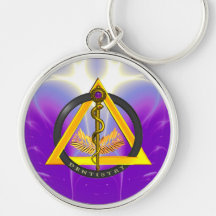 ROD OF ASCLEPIUS DENTIST DENTISTRY KEYCHAINS