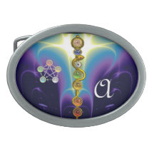 ROD OF ASCLEPIUS WITH 7 CHAKRAS ,SPIRITUAL ENERGY, BELT BUCKLE