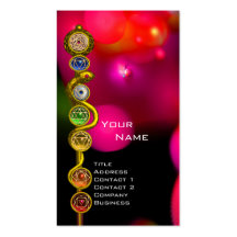 ROD OF ASCLEPIUS WITH 7 CHAKRAS ,SPIRITUAL ENERGY BUSINESS CARD TEMPLATES