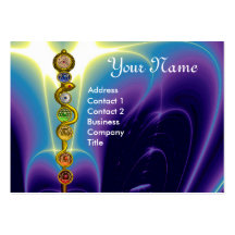ROD OF ASCLEPIUS WITH 7 CHAKRAS ,SPIRITUAL ENERGY BUSINESS CARD