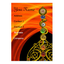 ROD OF ASCLEPIUS WITH 7 CHAKRAS ,SPIRITUAL ENERGY BUSINESS CARD TEMPLATES
