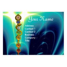 ROD OF ASCLEPIUS WITH 7 CHAKRAS ,SPIRITUAL ENERGY BUSINESS CARD TEMPLATES