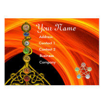 ROD OF ASCLEPIUS WITH 7 CHAKRAS ,SPIRITUAL ENERGY BUSINESS CARD