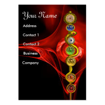 ROD OF ASCLEPIUS WITH 7 CHAKRAS ,SPIRITUAL ENERGY BUSINESS CARD TEMPLATE