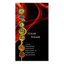 ROD OF ASCLEPIUS WITH 7 CHAKRAS ,SPIRITUAL ENERGY BUSINESS CARD TEMPLATE