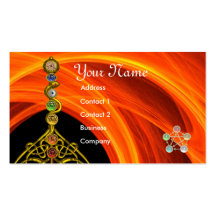 ROD OF ASCLEPIUS WITH 7 CHAKRAS ,SPIRITUAL ENERGY BUSINESS CARD TEMPLATES
