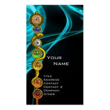 ROD OF ASCLEPIUS WITH 7 CHAKRAS ,SPIRITUAL ENERGY BUSINESS CARDS