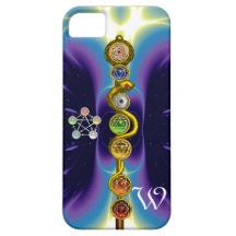 ROD OF ASCLEPIUS WITH 7 CHAKRAS ,SPIRITUAL ENERGY iPhone 5 CASES