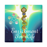 ROD OF ASCLEPIUS WITH 7 CHAKRAS ,SPIRITUAL ENERGY REFRIGERATOR MAGNETS