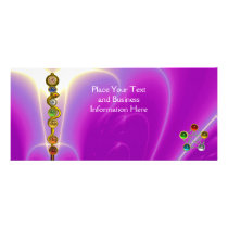 ROD OF ASCLEPIUS WITH 7 CHAKRAS ,SPIRITUAL ENERGY PERSONALIZED RACK CARD