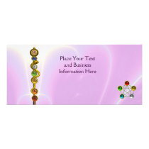 ROD OF ASCLEPIUS WITH 7 CHAKRAS ,SPIRITUAL ENERGY CUSTOM RACK CARDS
