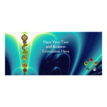 ROD OF ASCLEPIUS WITH 7 CHAKRAS ,SPIRITUAL ENERGY RACK CARD TEMPLATE