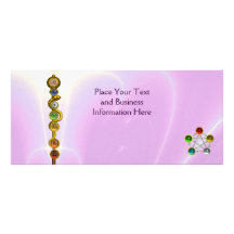 ROD OF ASCLEPIUS WITH 7 CHAKRAS ,SPIRITUAL ENERGY CUSTOM RACK CARDS