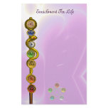 ROD OF ASCLEPIUS WITH 7 CHAKRAS ,SPIRITUAL ENERGY PERSONALISED STATIONERY
