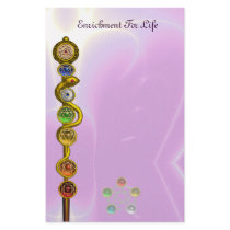 ROD OF ASCLEPIUS WITH 7 CHAKRAS ,SPIRITUAL ENERGY PERSONALISED STATIONERY