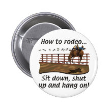 Rodeo - Broncs - How to Rodeo Pinback Buttons